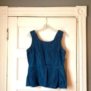 Blue Jean side zip tank